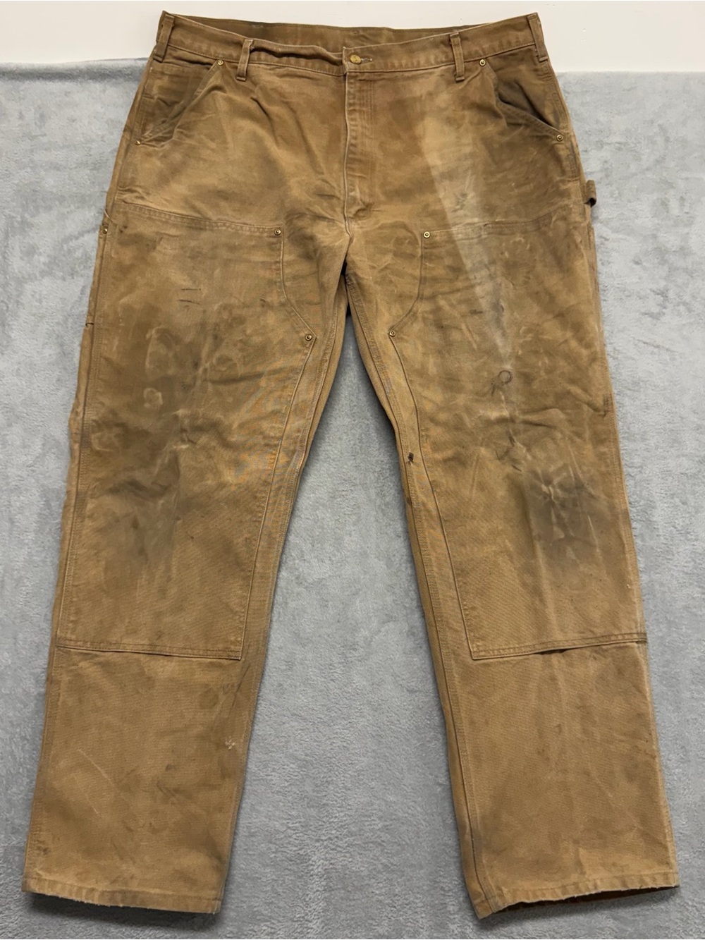 Vintage 90’s Distressed Carhartt B01 BRN Double Knee Work Pants Men’s 42x32